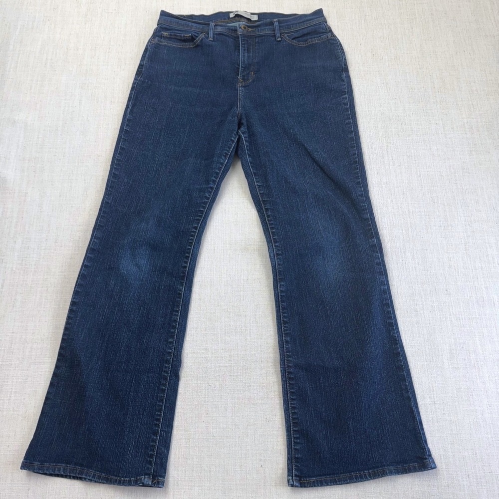 Levis 512 Perfectly Slimming Bootcut Jeans Dark Wash Blue 12S W31 L30 15512-1477
